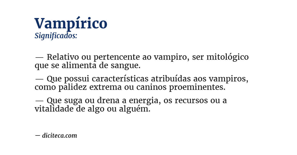 Significado de vampírico
