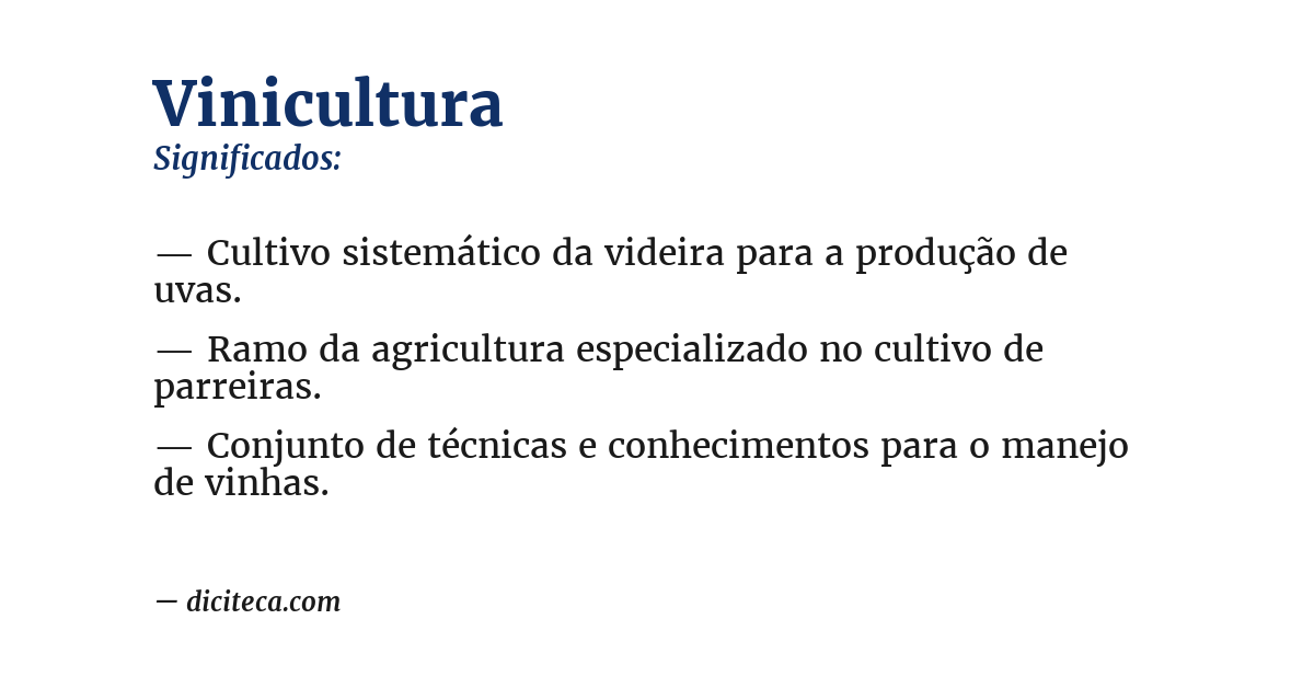 Significado de vinicultura