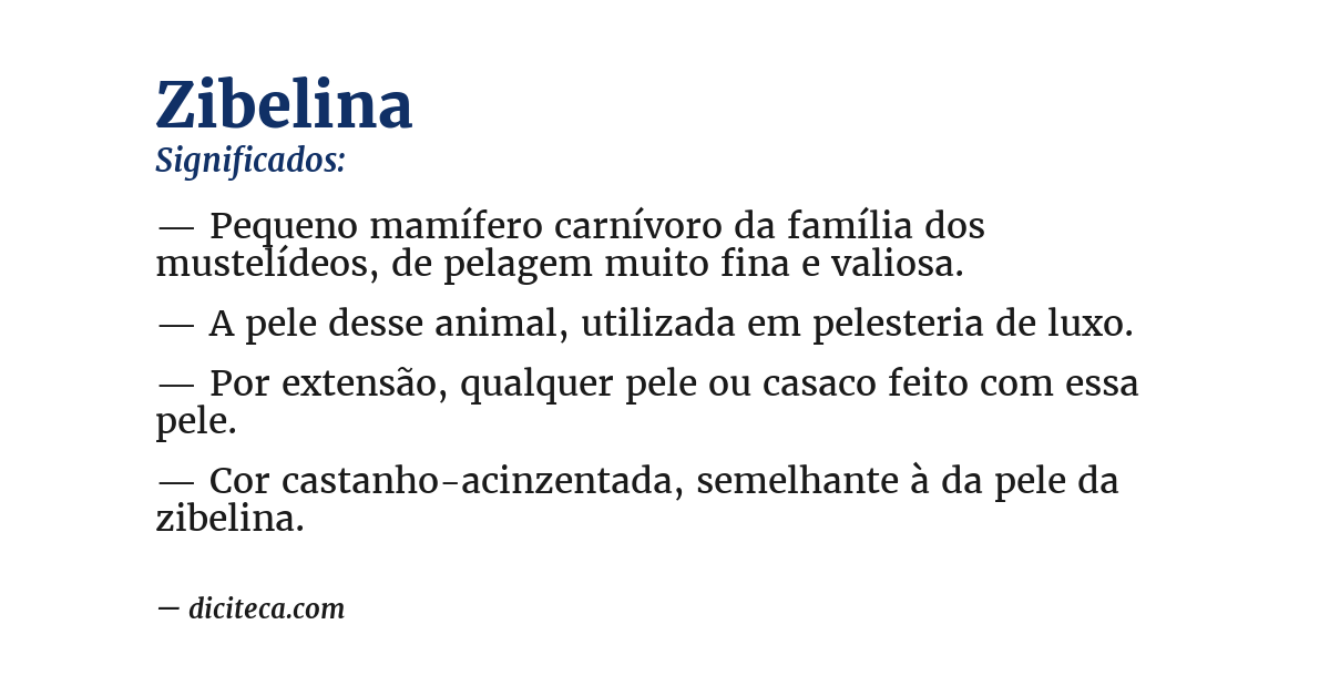 Significado de zibelina