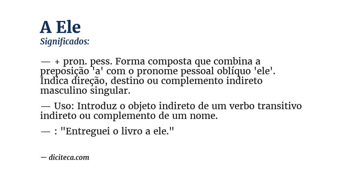 Significado de a ele