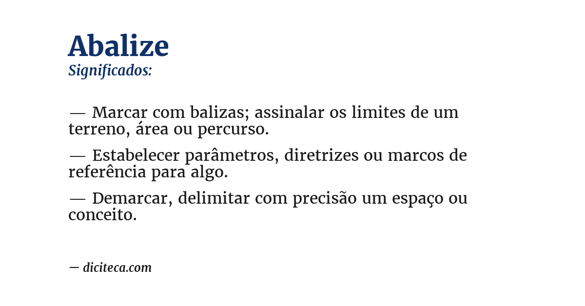 Significado de abalize