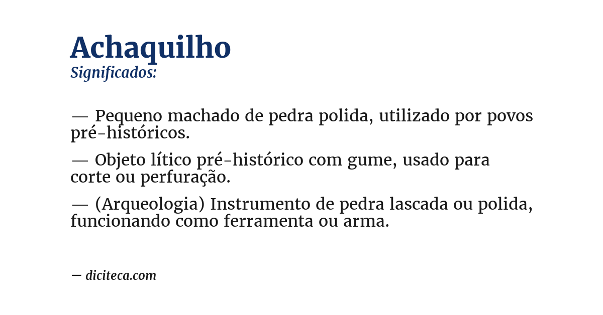 Significado de achaquilho