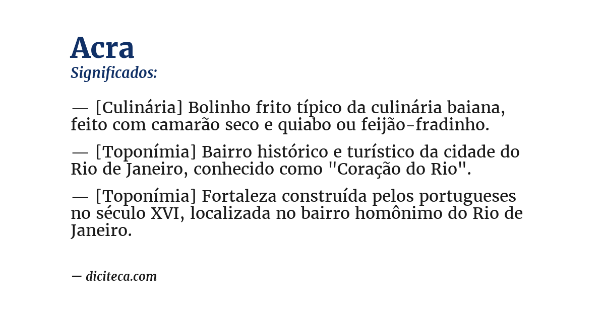 Significado de acra