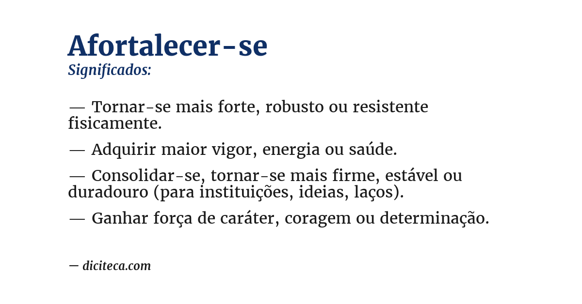 Significado de afortalecer-se