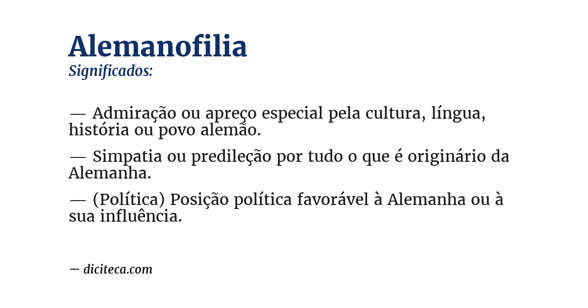 Significado de alemanofilia