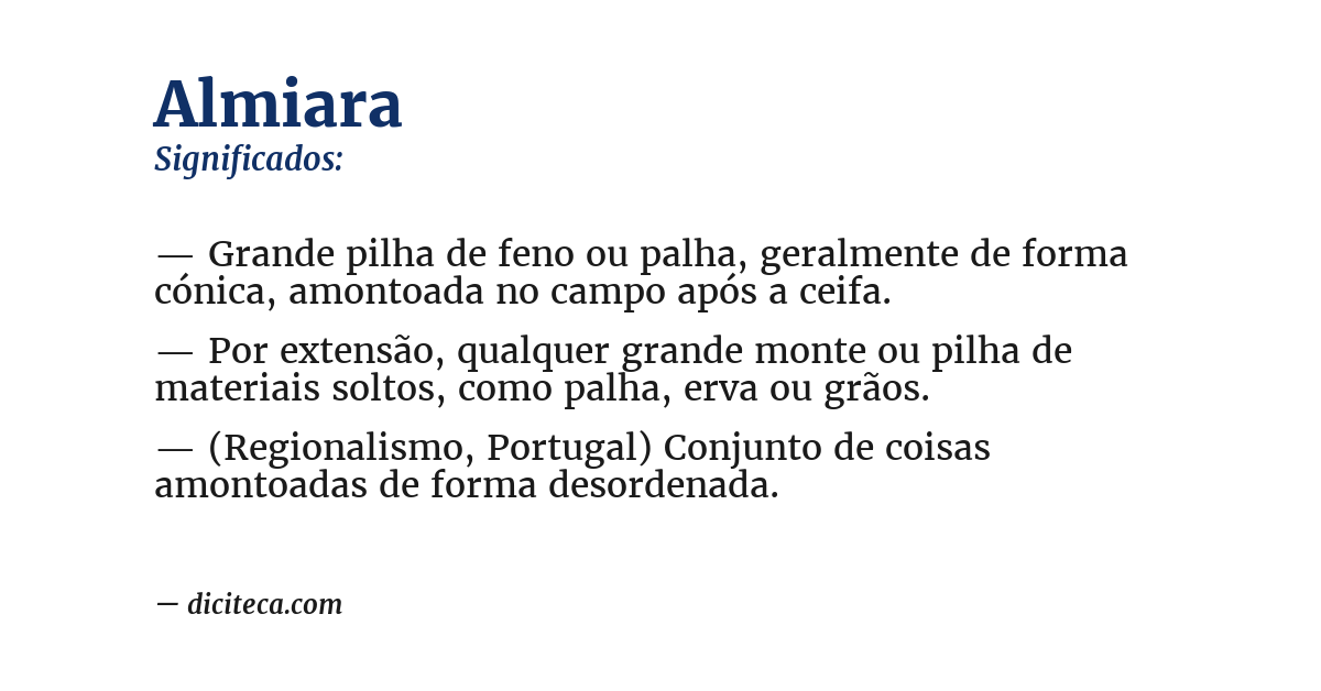 Significado de almiara