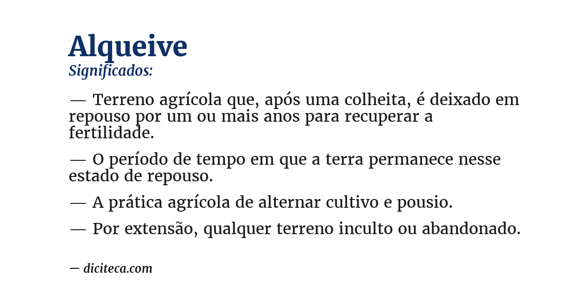 Significado de alqueive