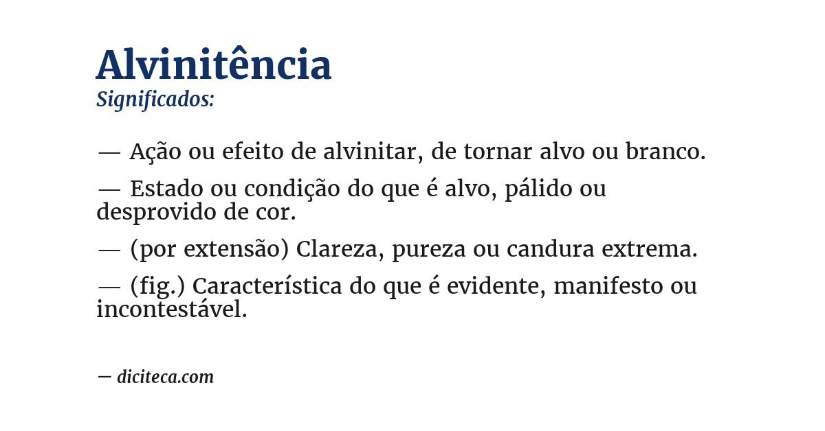 Significado de alvinitência