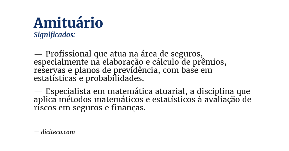 Significado de amituário