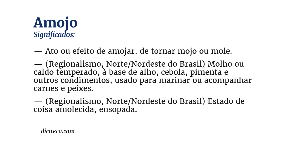 Significado de amojo