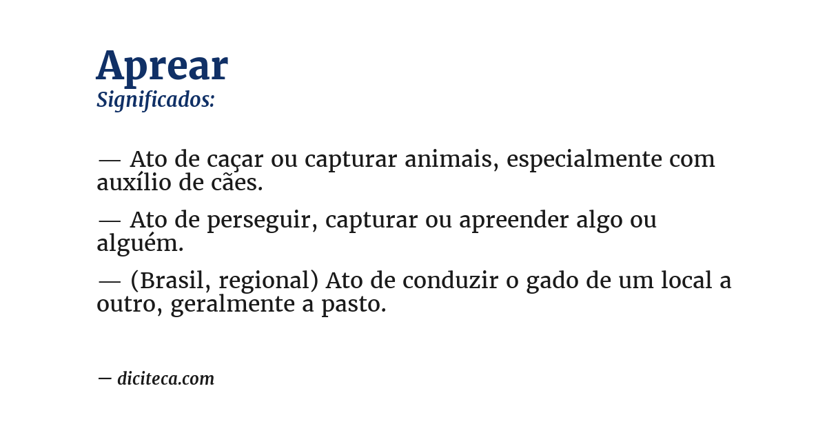 Significado de aprear