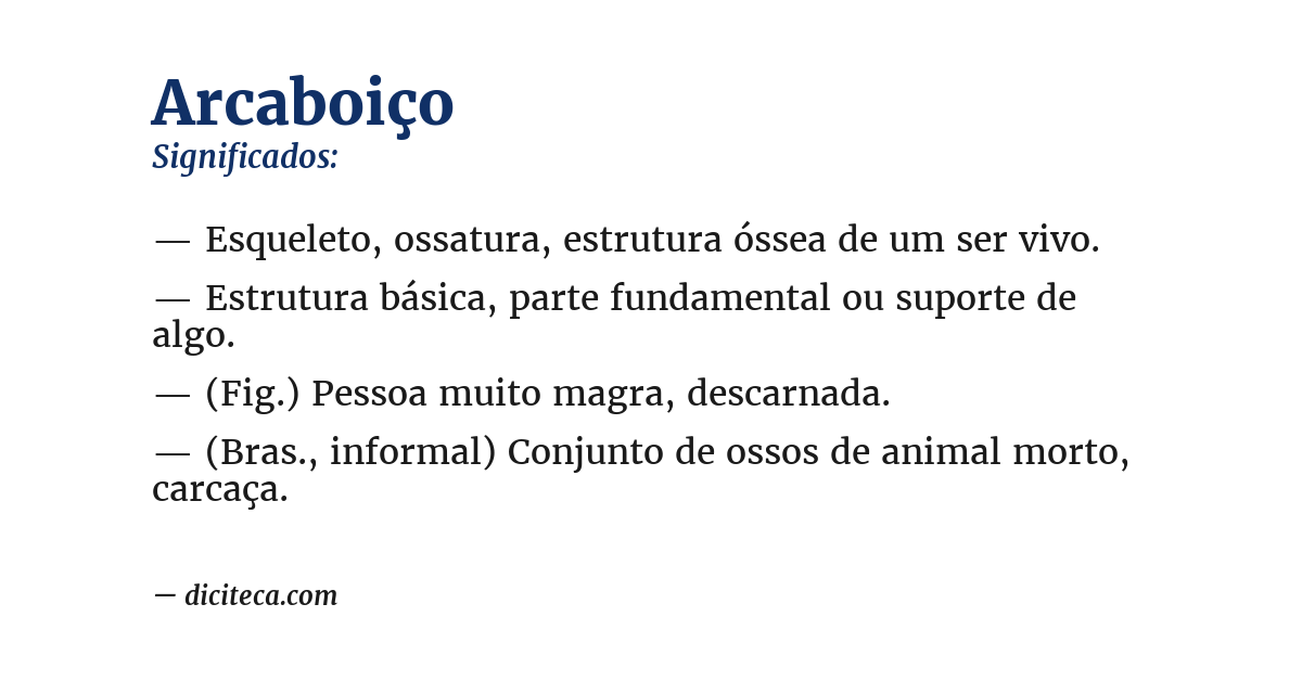 Significado de arcaboiço