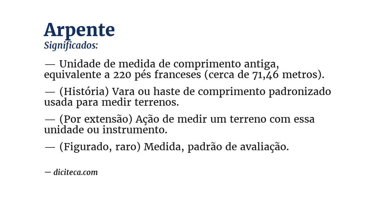 Significado de arpente