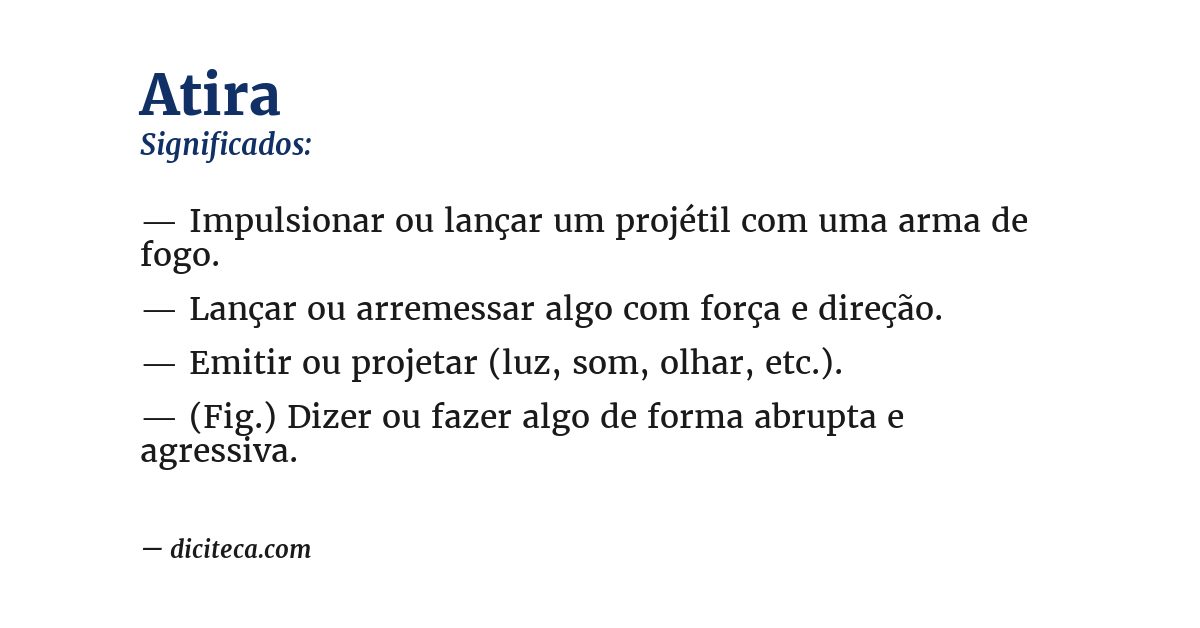 Significado de atira