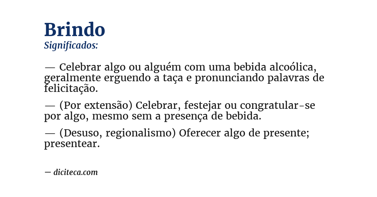 Significado de brindo