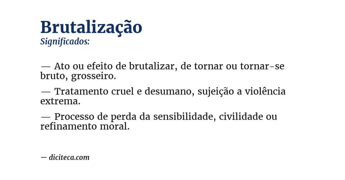 Significado de brutalização
