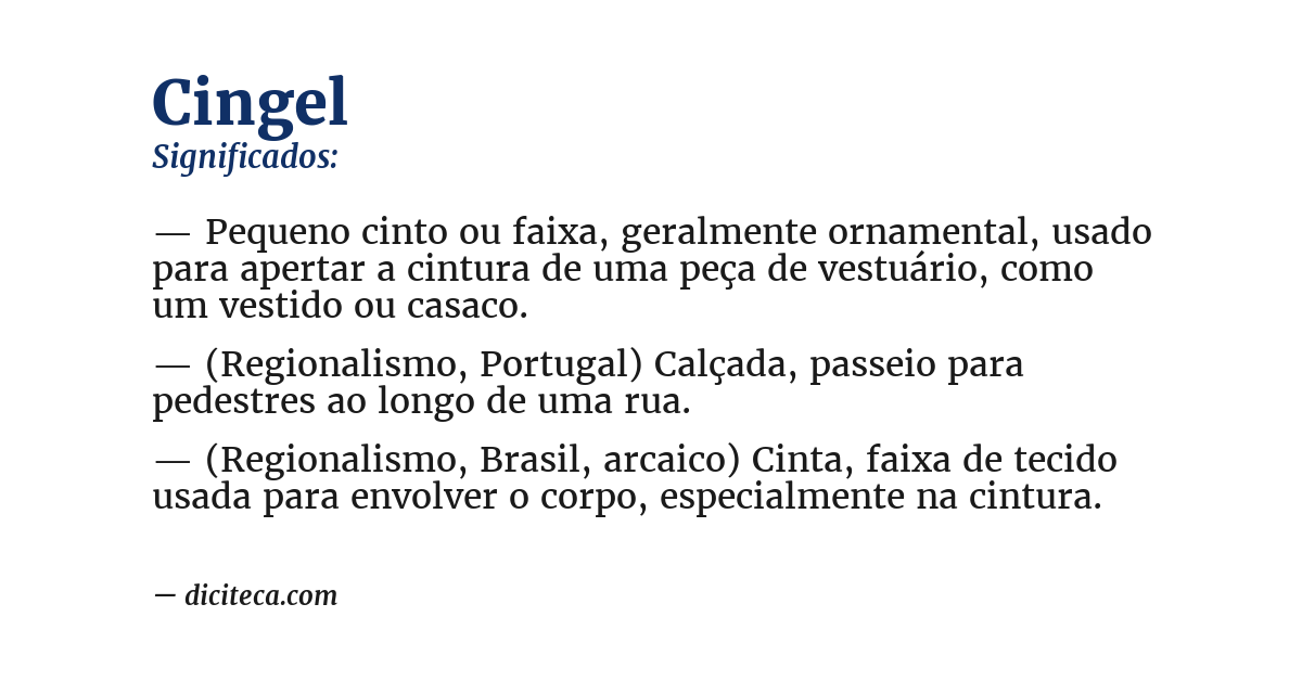 Significado de cingel