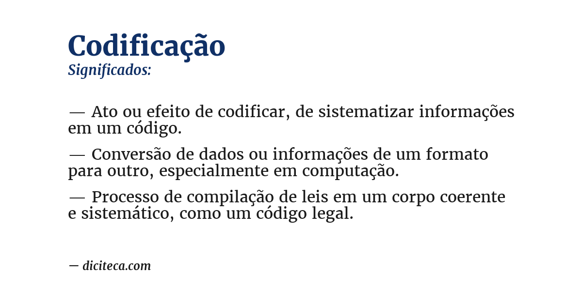 Significado de codificação