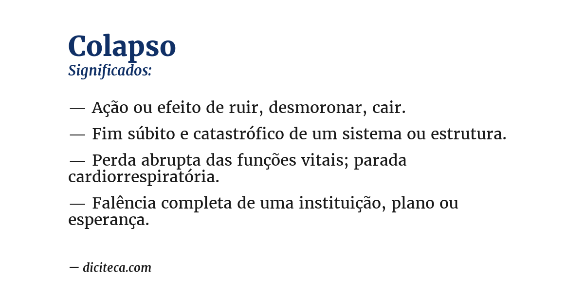 Significado de colapso