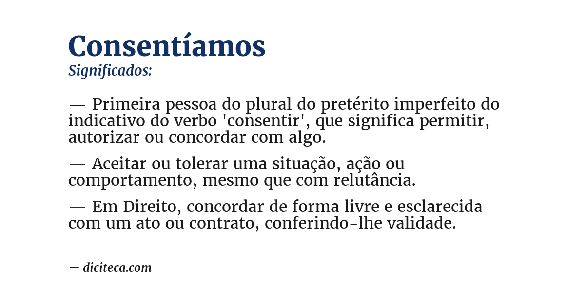 Significado de consentíamos