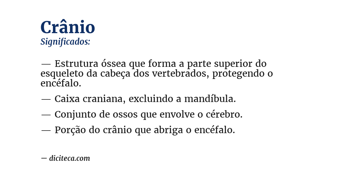 Significado de crânio