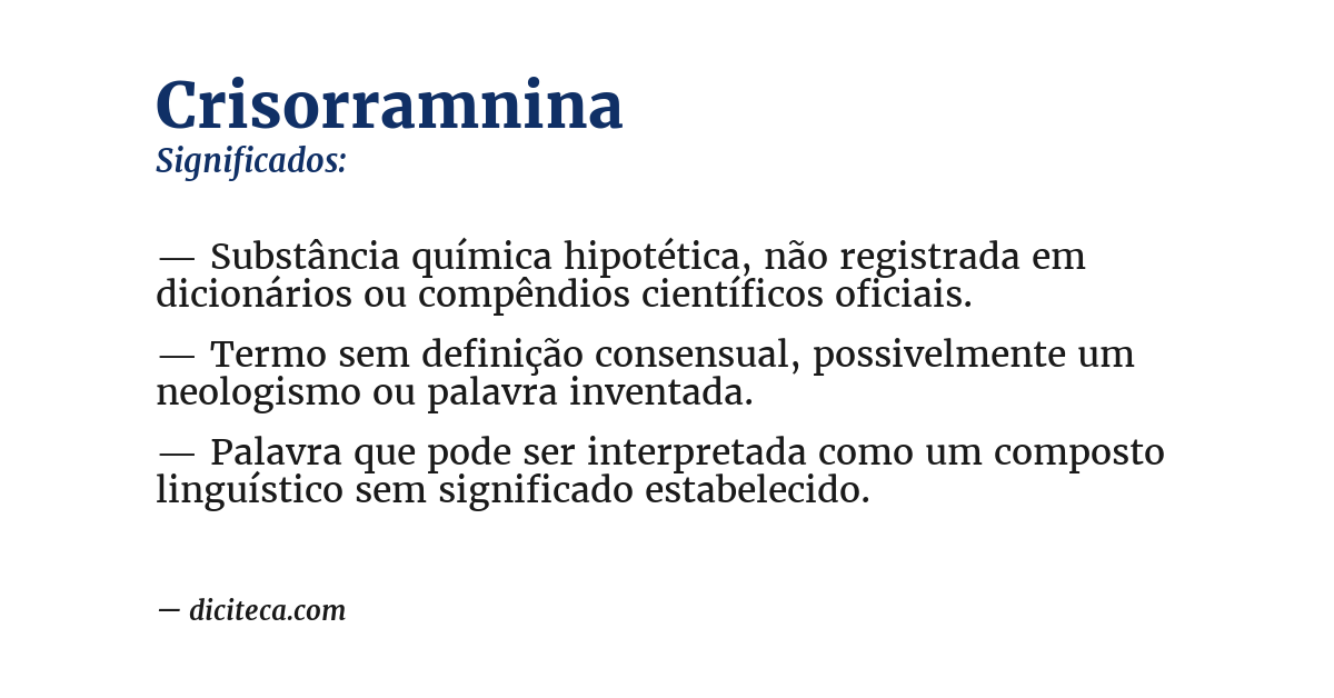 Significado de crisorramnina