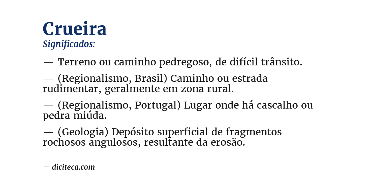 Significado de crueira
