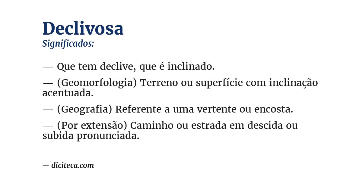 Significado de declivosa