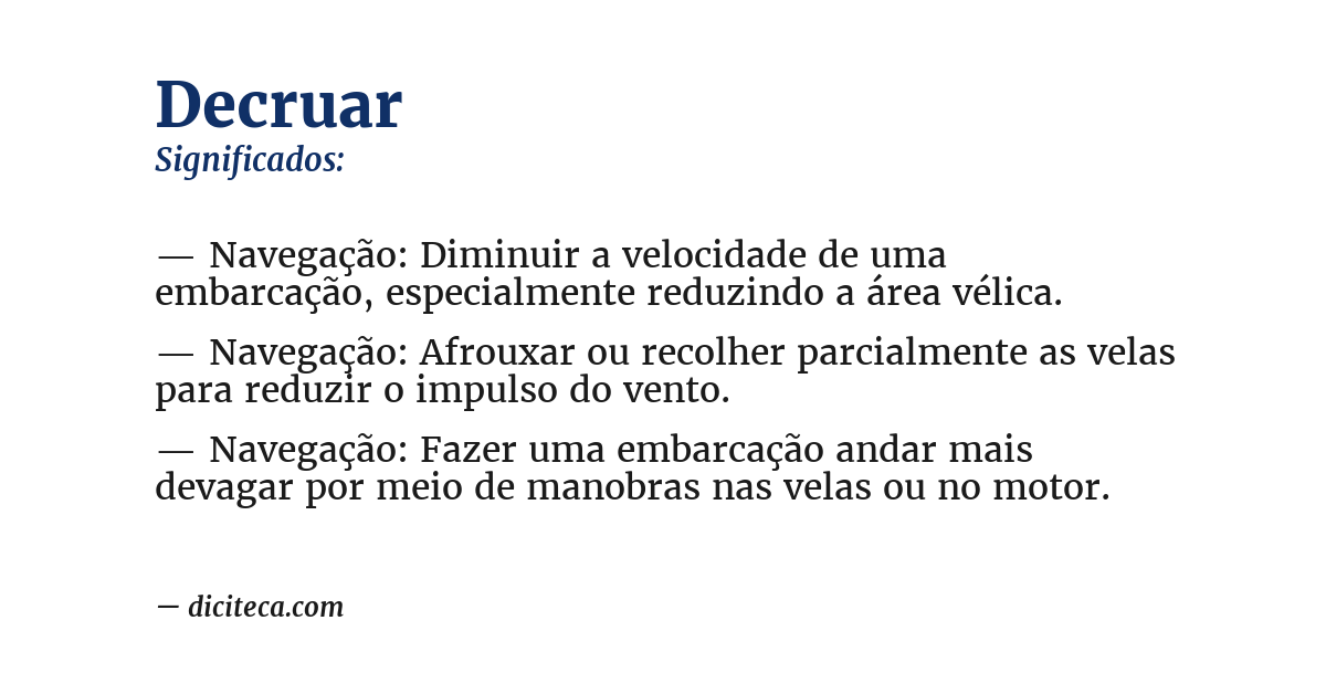 Significado de decruar