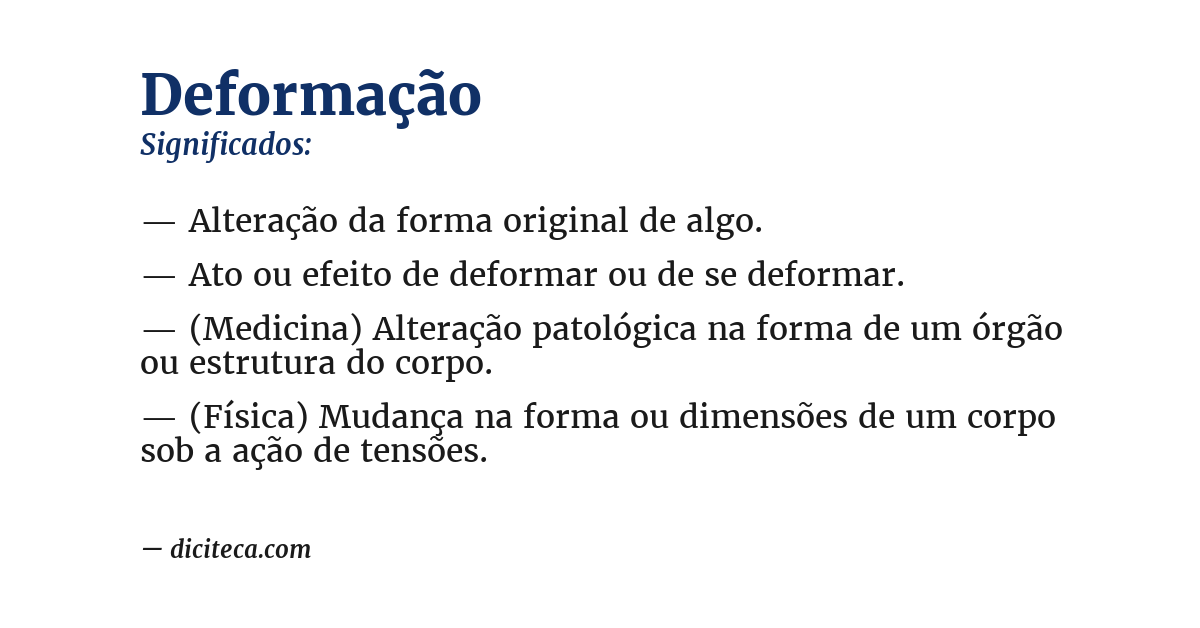 Significado de deformação