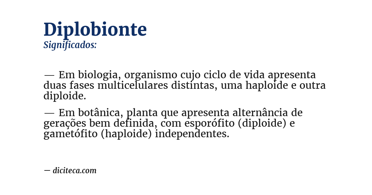 Significado de diplobionte