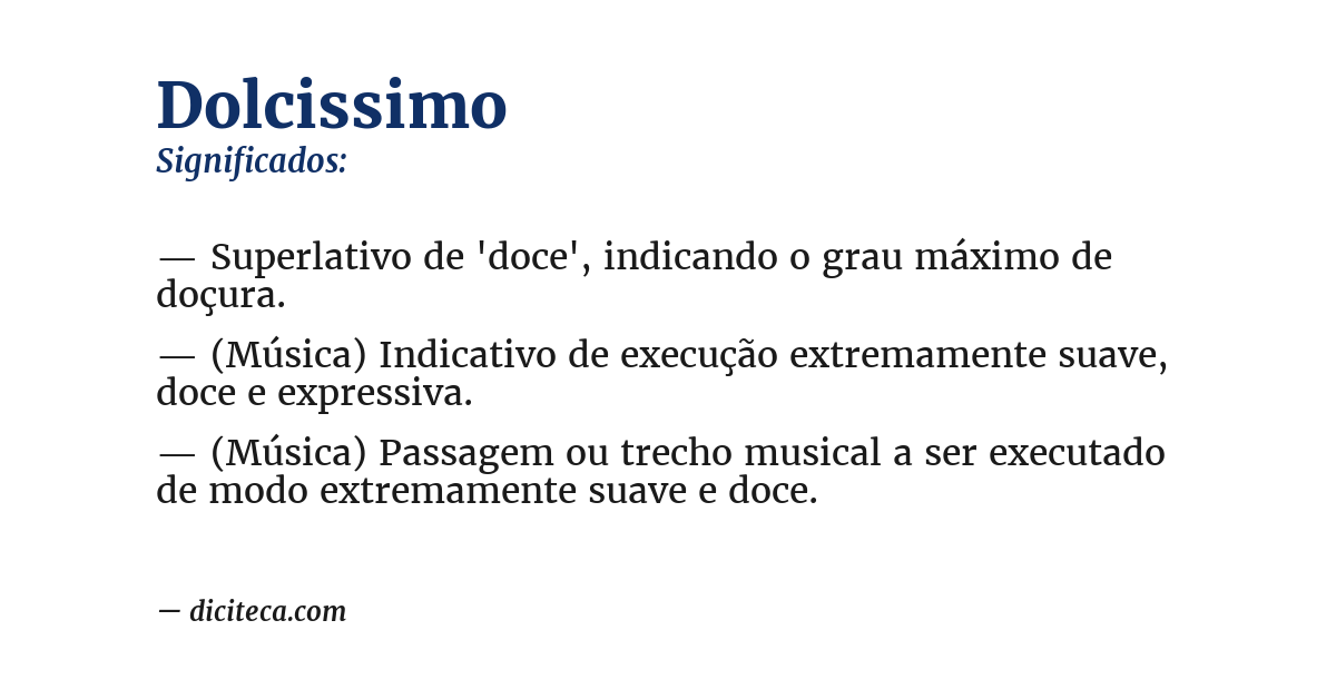 Significado de dolcissimo