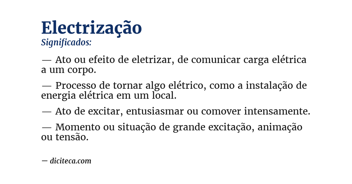 Significado de electrização
