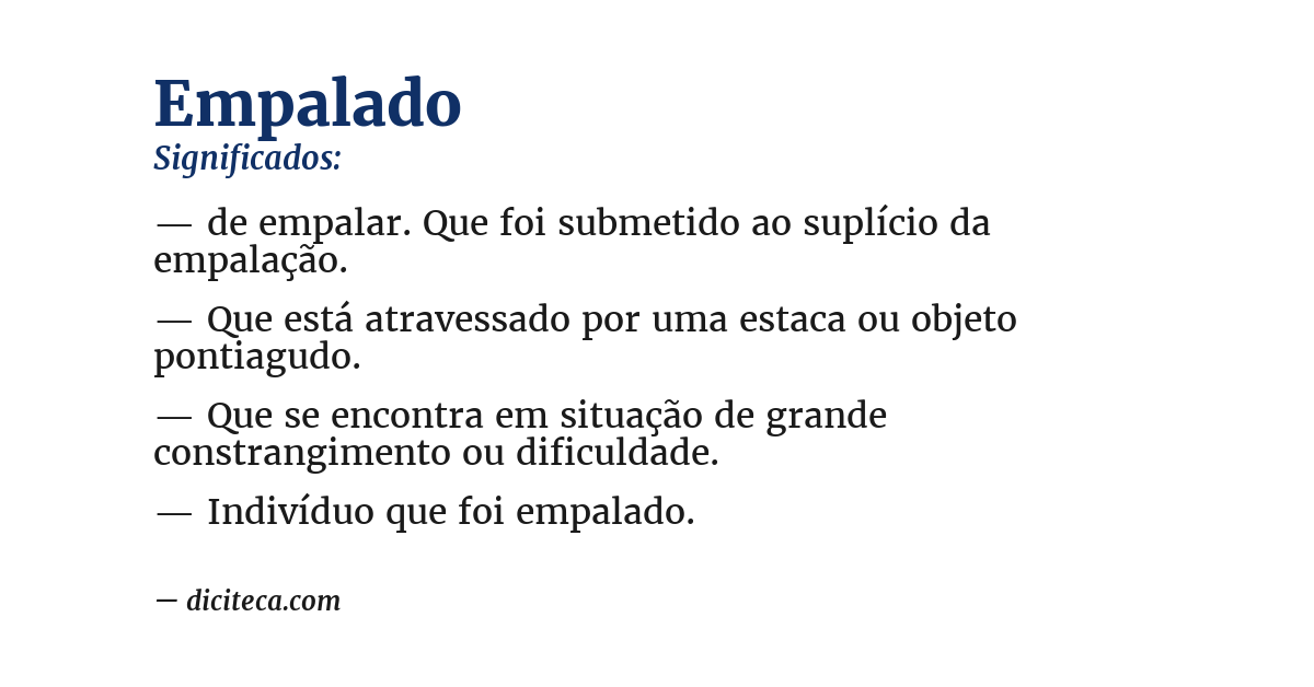 Significado de empalado
