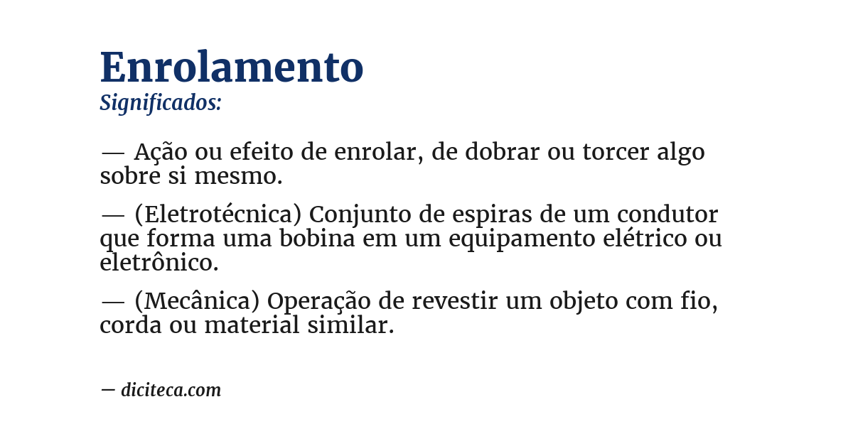 Significado de enrolamento