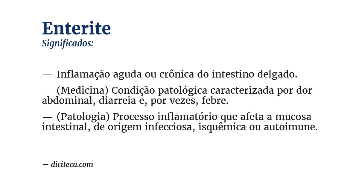 Significado de enterite