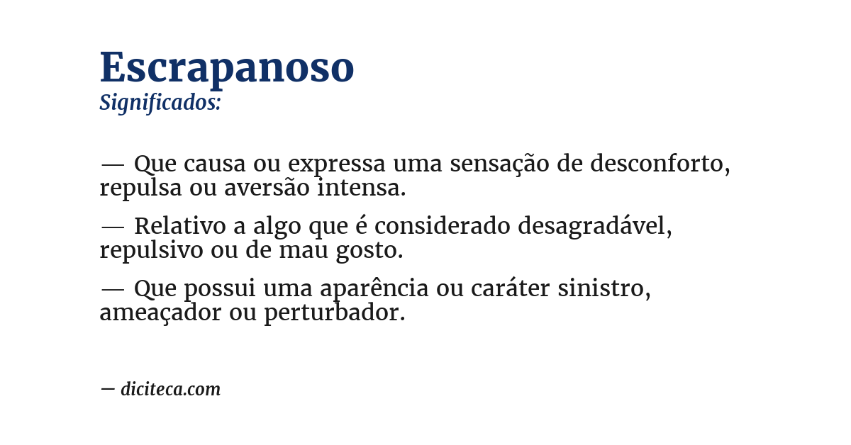 Significado de escrapanoso
