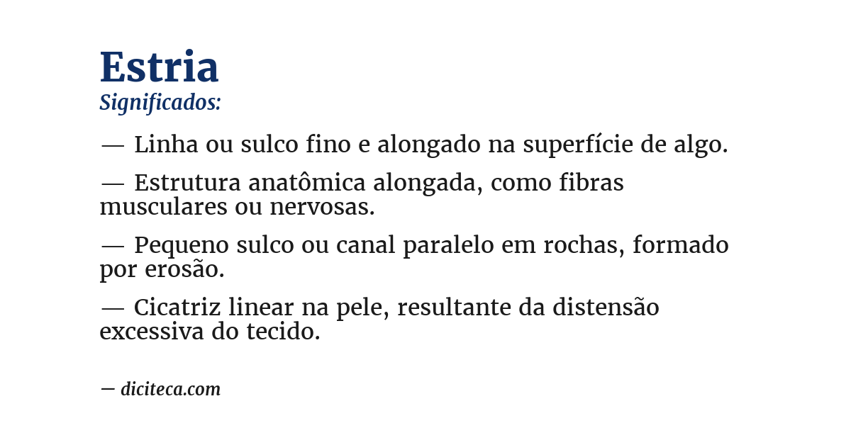 Significado de estria