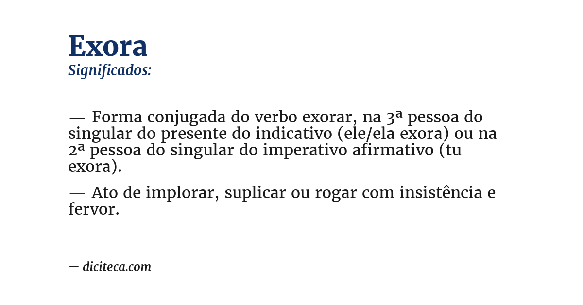 Significado de exora