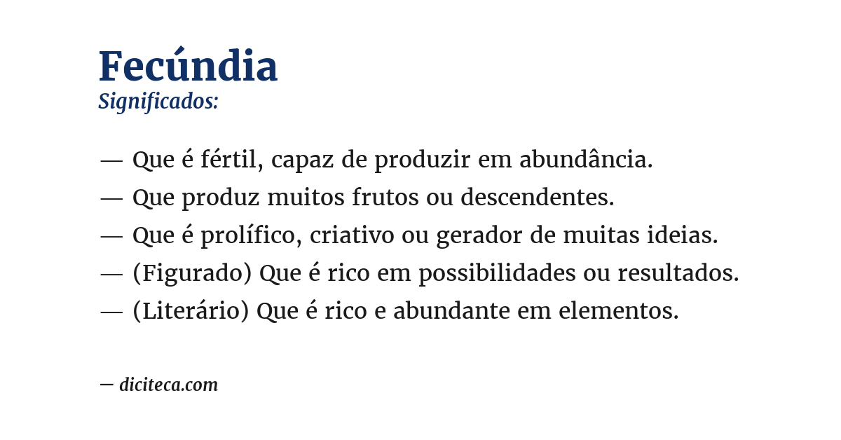 Significado de fecúndia