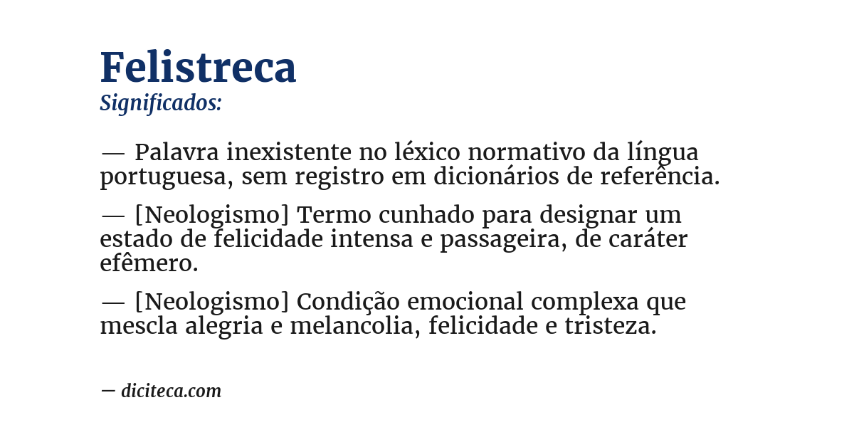 Significado de felistreca