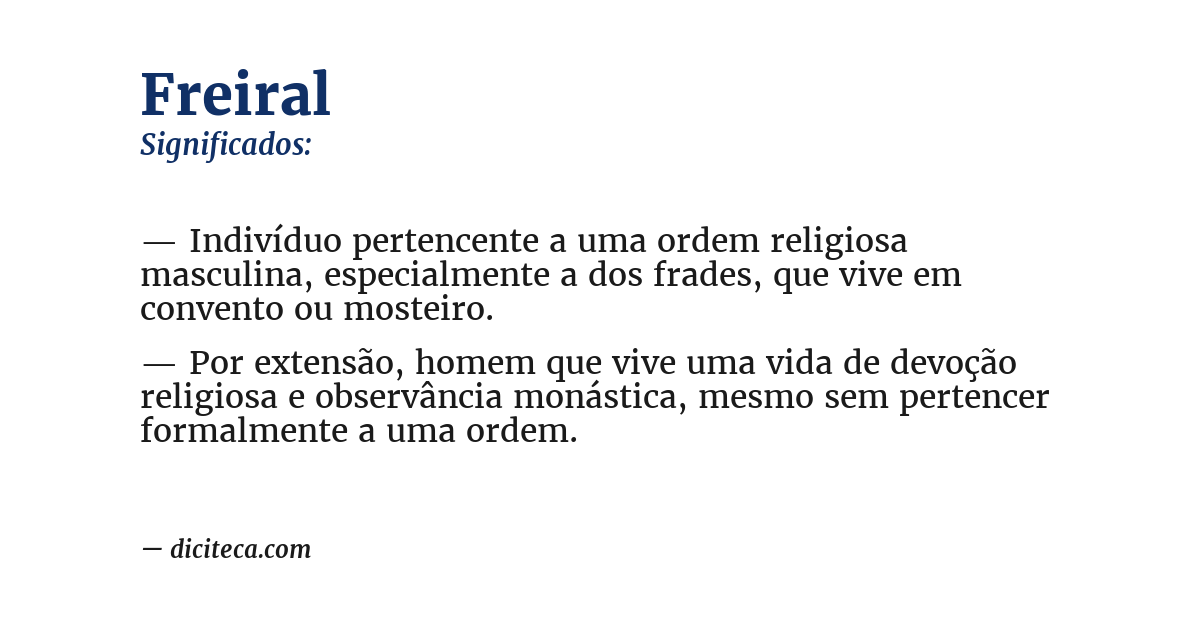 Significado de freiral