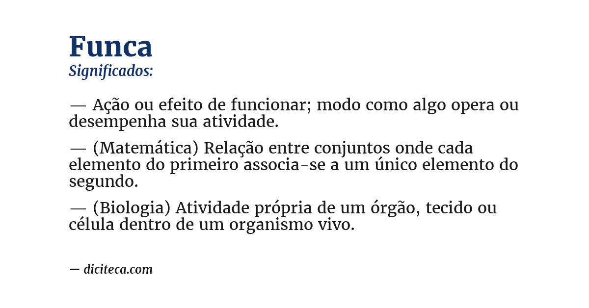 Significado de funca