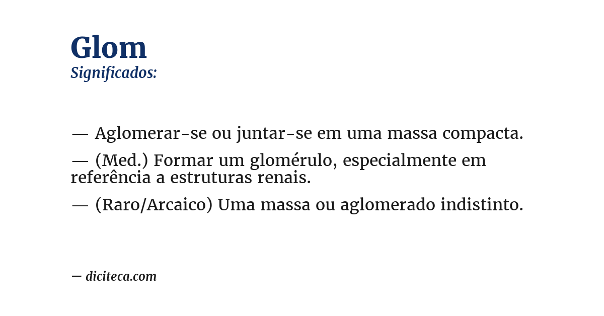 Significado de glom