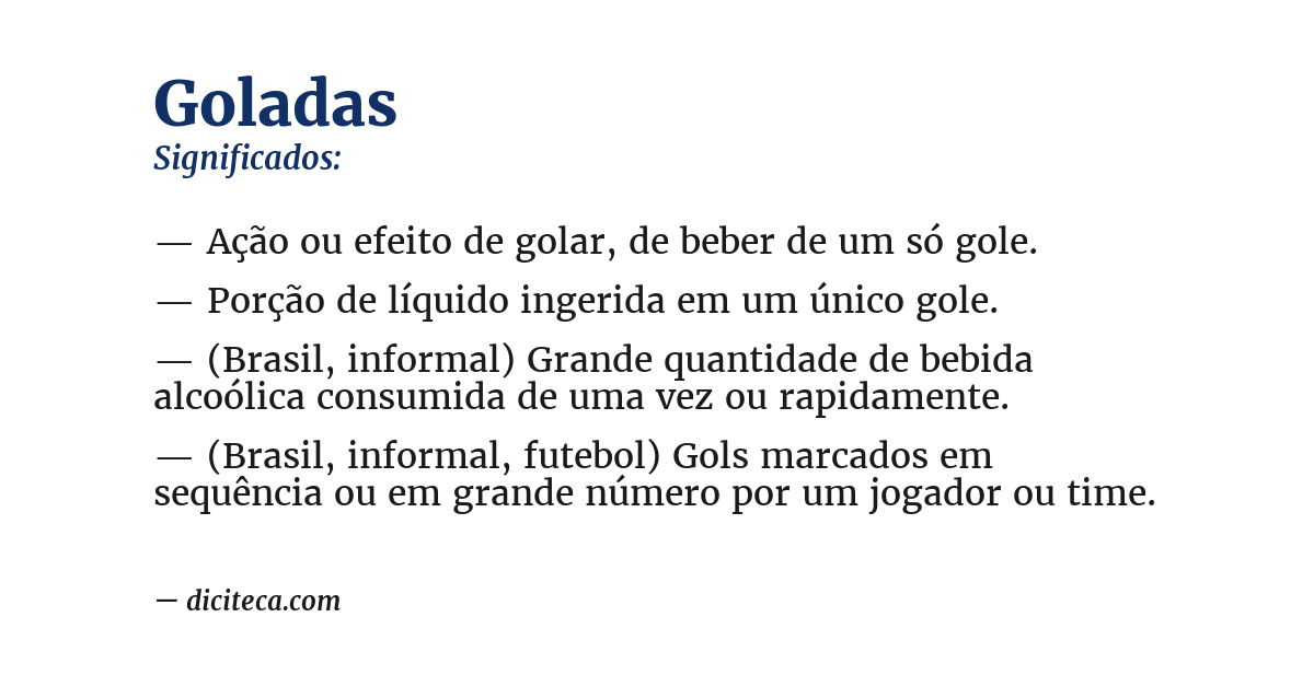 Significado de goladas