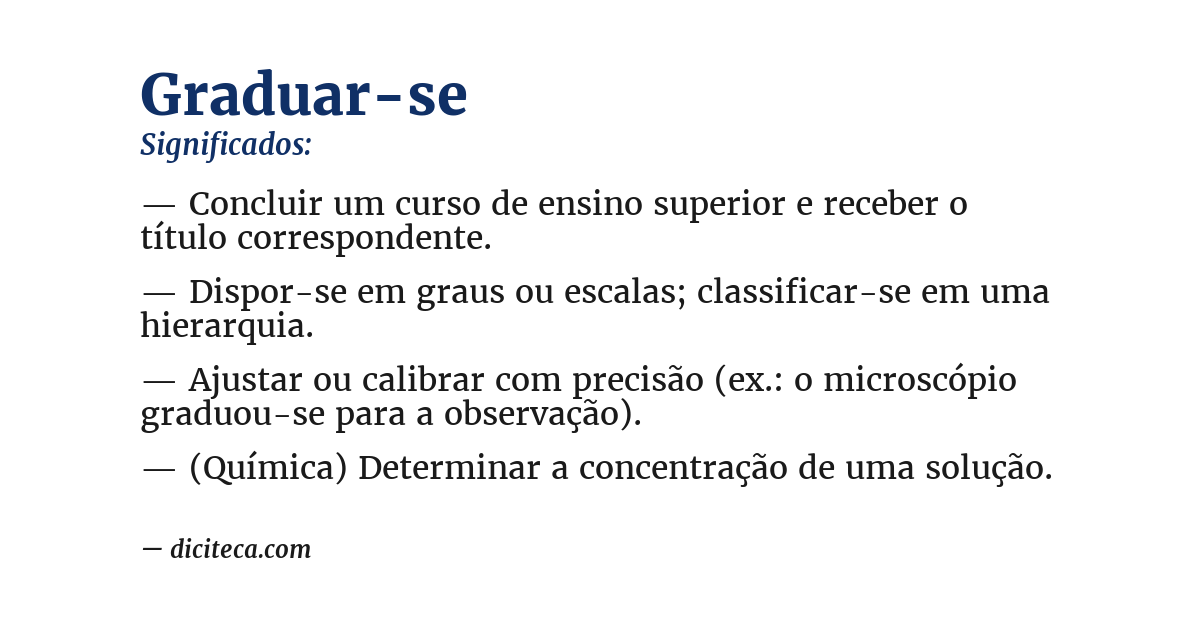 Significado de graduar-se