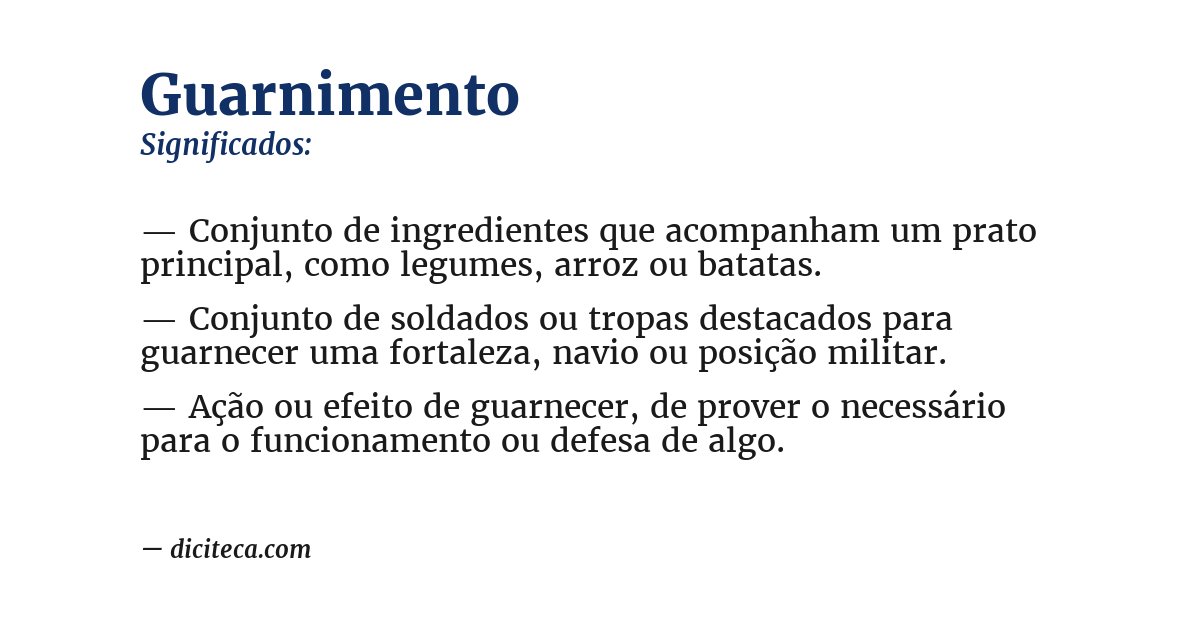 Significado de guarnimento