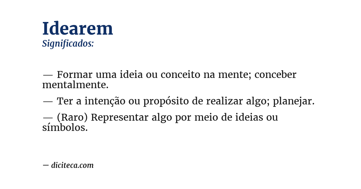 Significado de idearem