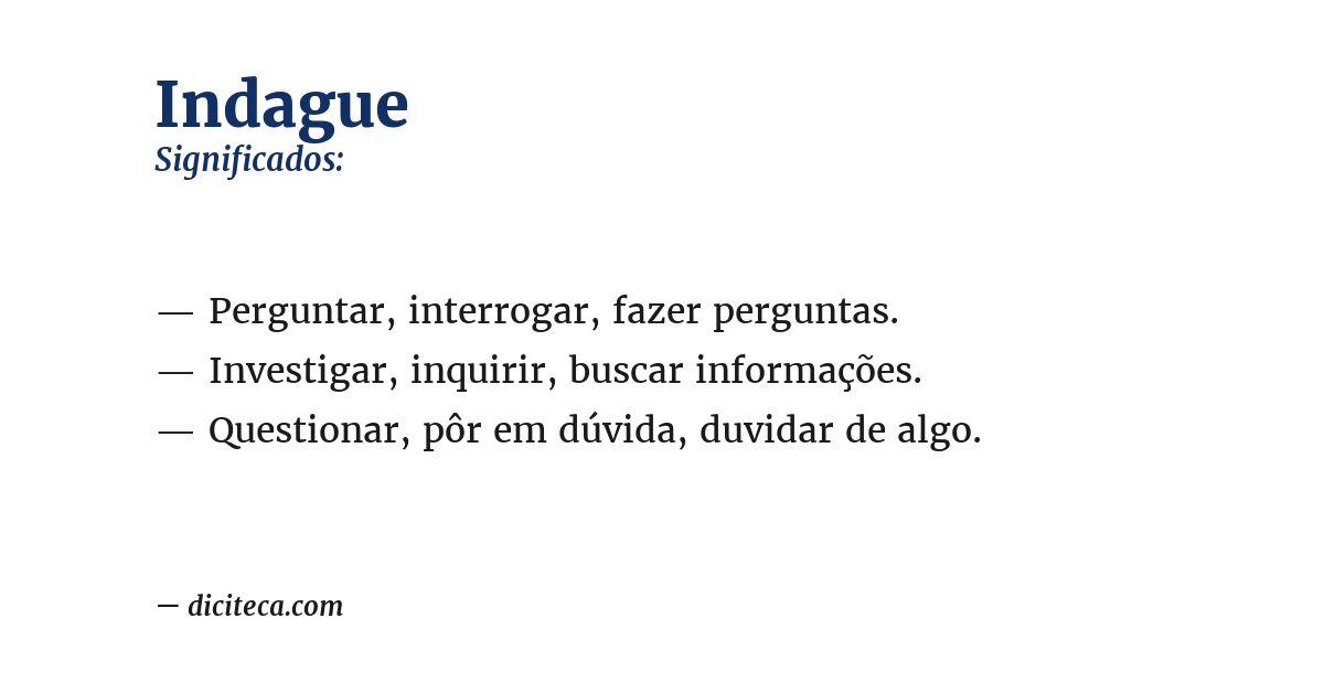 Significado de indague