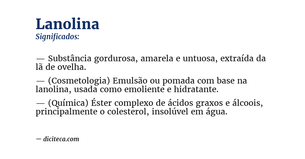 Significado de lanolina